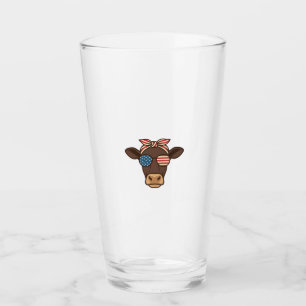 Verre Lunettes de soleil tête de vache patriotique desig