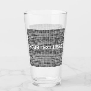 Verre Lunettes en tissu gris Faux avec texte personnalis