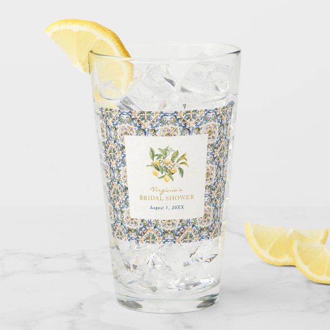 Verre Lunettes italiennes au citron (Elegant Italian Lemon Bridal Shower by Painted Paperie)