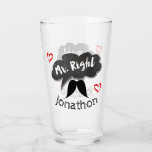 Verre M. Groom droit Mariage drôle