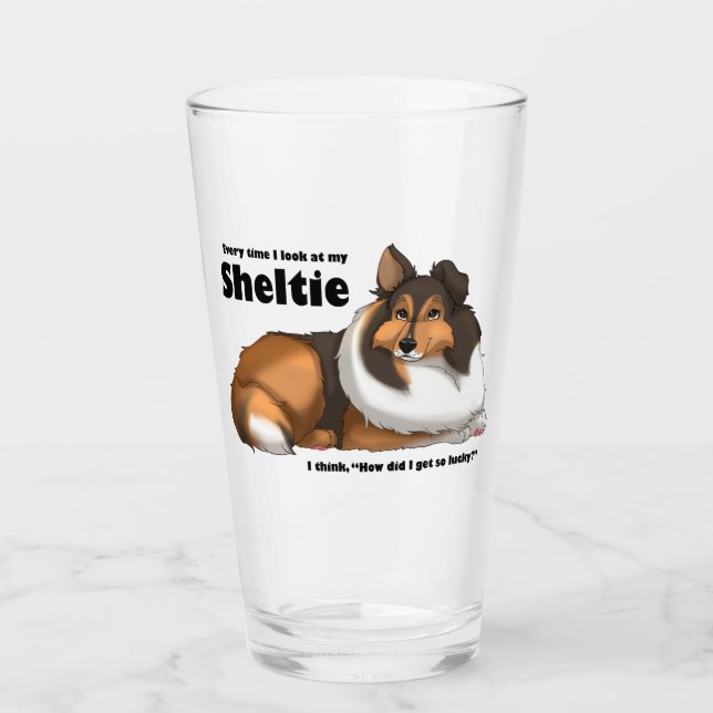 Verre Ma Lucky Sheltie (Devant)