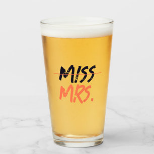 Verre Mademoiselle à Mme. Shower de mariage