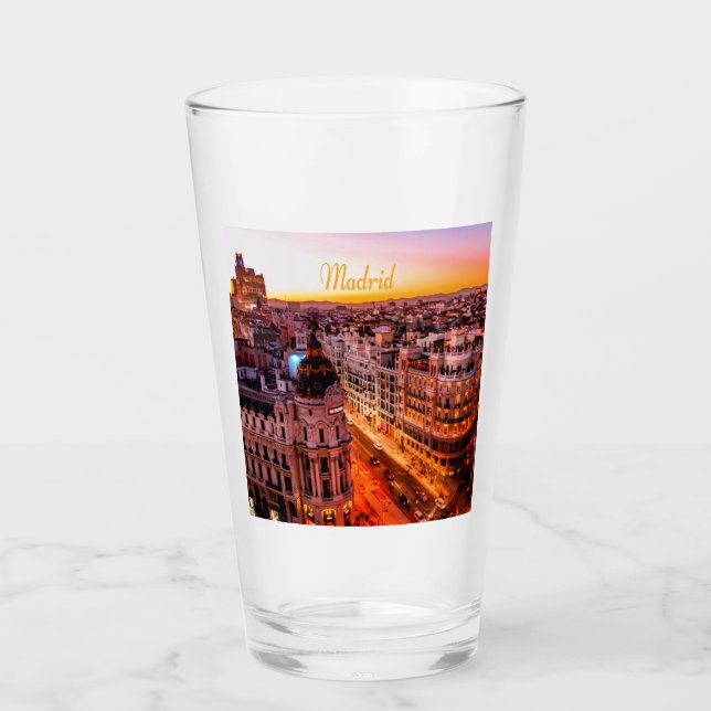 Verre Madrid Espagne Capitol City Skyline (Devant)