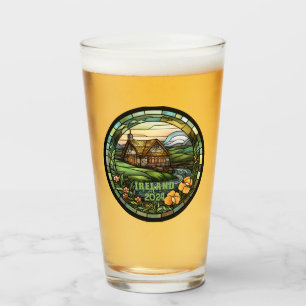 Verre Magnifique Souvenir d'Irlande verte