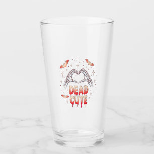 Verre Mains de squelette Halloween Cœur, Chauves-souris
