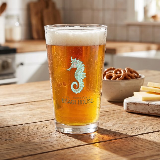 Verre Maison de plage Seahorse Aqua Blue ID623 (Créateur téléchargé)