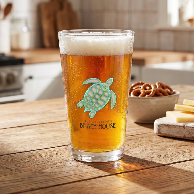Verre Maison de plage Tortue Aqua Blue ID623 (Créateur téléchargé)