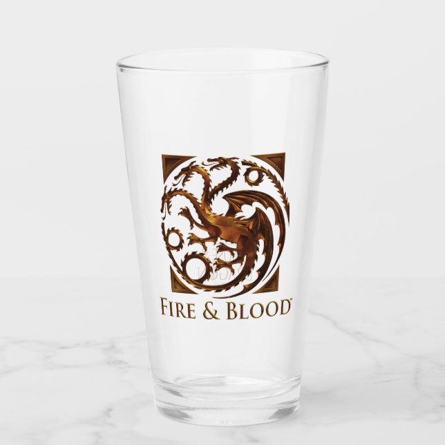 Verre MAISON DU DRAGON | Maison Targaryen Sigil (Devant)
