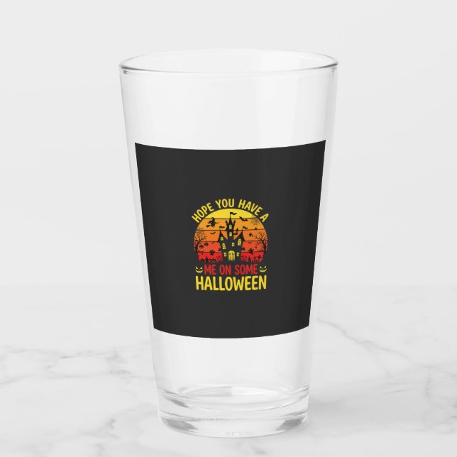 Verre Maison hantée drôle d'Halloween sur un certain des (Devant)