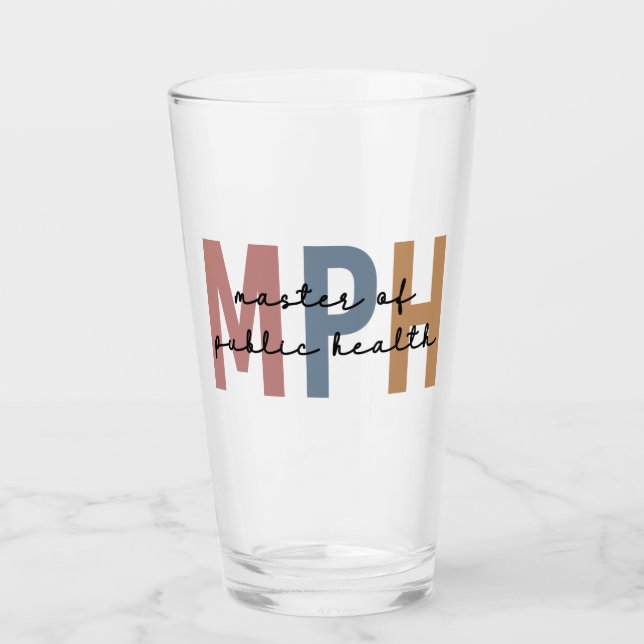 Verre Maîtrise en santé publique du MPH (Devant)