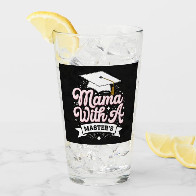 Verre Maman avec diplôme de master remise des diplômes m (Devant glace)