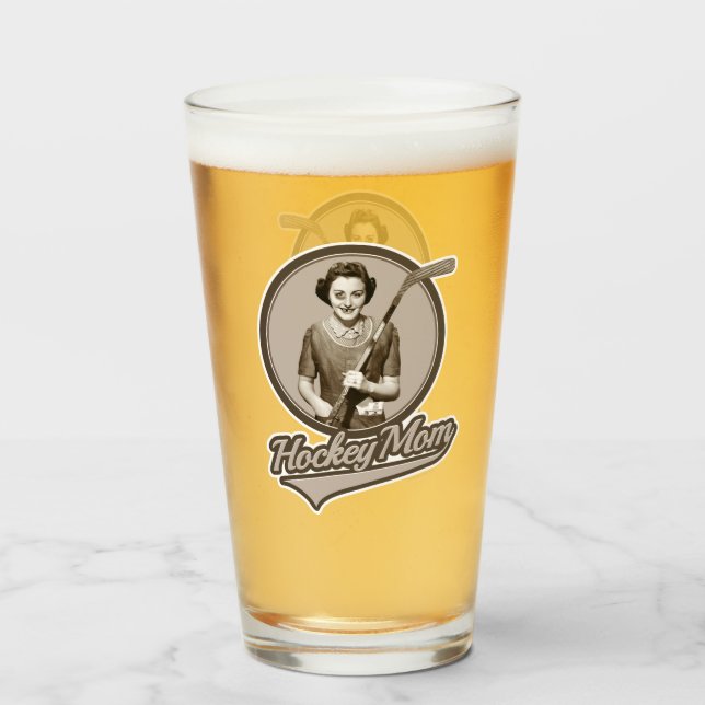 Verre Maman du hockey (Dos (rempli))