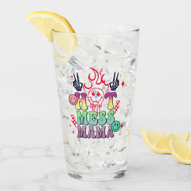 Verre Maman du Hot Mess (Devant glace)