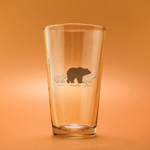 Verre Maman Ours Personnalisée Avec 2 Noms d'Enfants Cad