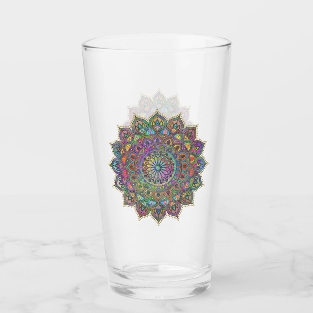 Verre Mandala Inde Style 1 (Devant)