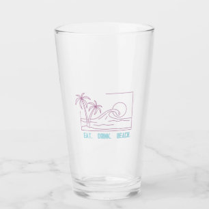 Verre MANGER. BOISSON. BEACH. Parfum