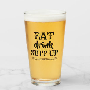 Verre Manger Costume de boisson - Proposition de Groomsm
