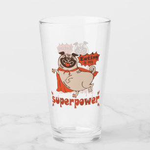 Verre Manger est mon super-puissance rouge carlin style 