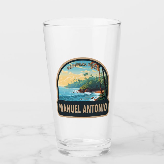 Verre Manuel Antonio Parc National Travel Art Vintage (Devant)