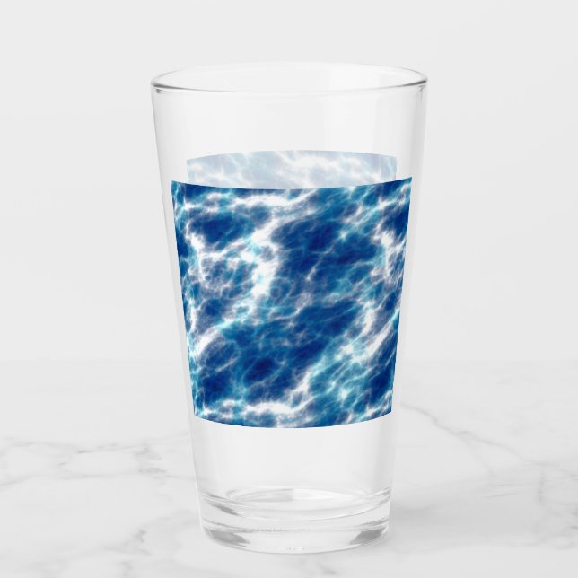 Verre Marbre d'eau bleue (Devant)