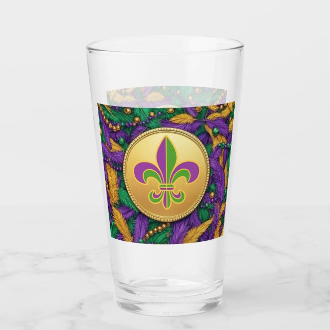 Verre Mardi Gras Fleur de lis (Devant)