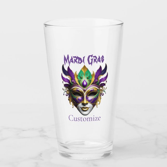 Verre Mardi Gras Masque Thunder_Cove (Devant)