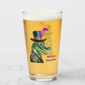 Verre Mardi Gras Steampunk Party Animal Alligator