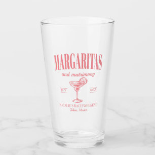 Verre Margaritas Et Mariage Bachelorette Personnalisée