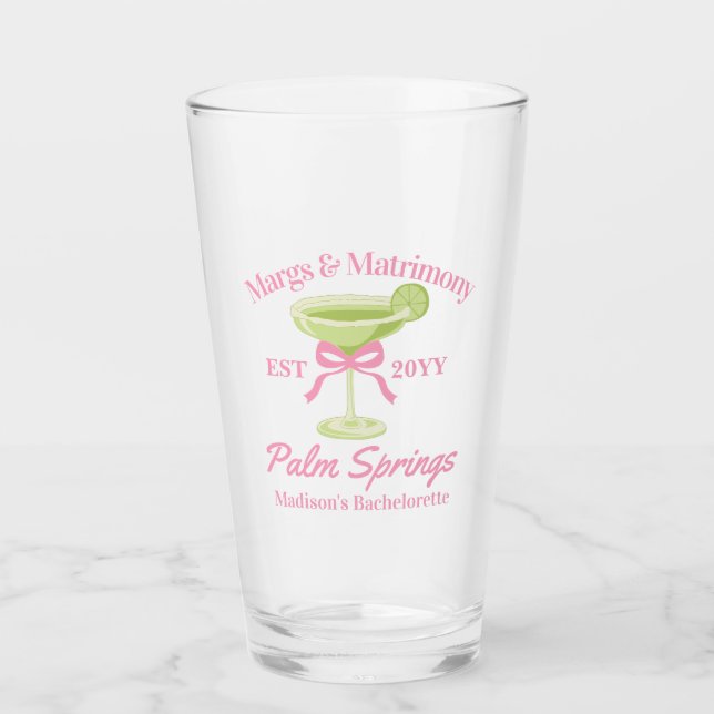 Verre Marges et Mariage Margaritas Bachelorette Party (Devant)