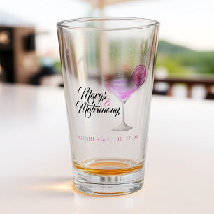 Verre Margs & Matrimony Rose Margarita Enterrement de Vi