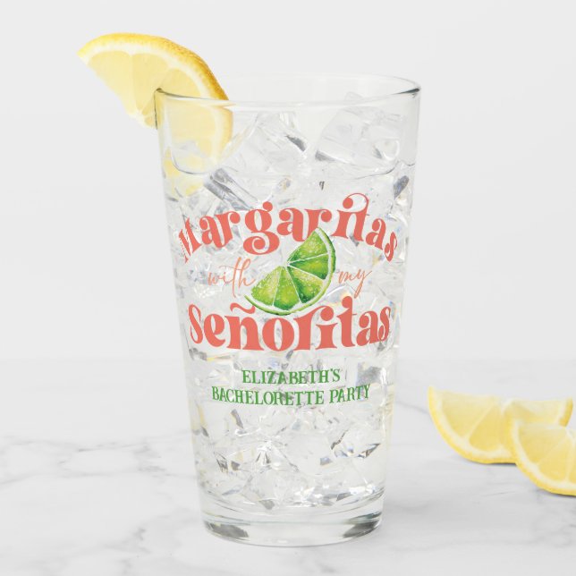 Verre Marguerites pêche verte avec mes Señoritas de la f (Devant glace)