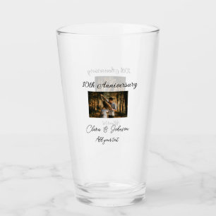Verre Mariage Anniversaire ajouter nom année image texte