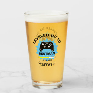 Verre Mariage Best Man Levelup Gamer Fun Glass