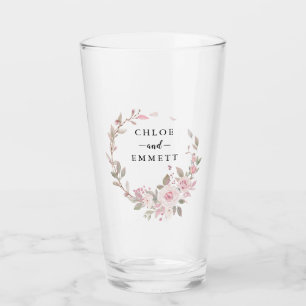 Verre Mariage de couronne rose rose rose rose rousse