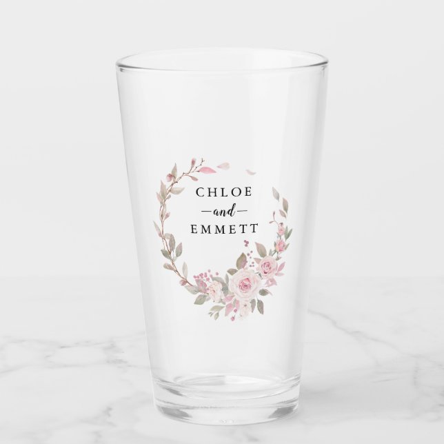 Verre Mariage de couronne rose rose rose rose rousse (Devant)