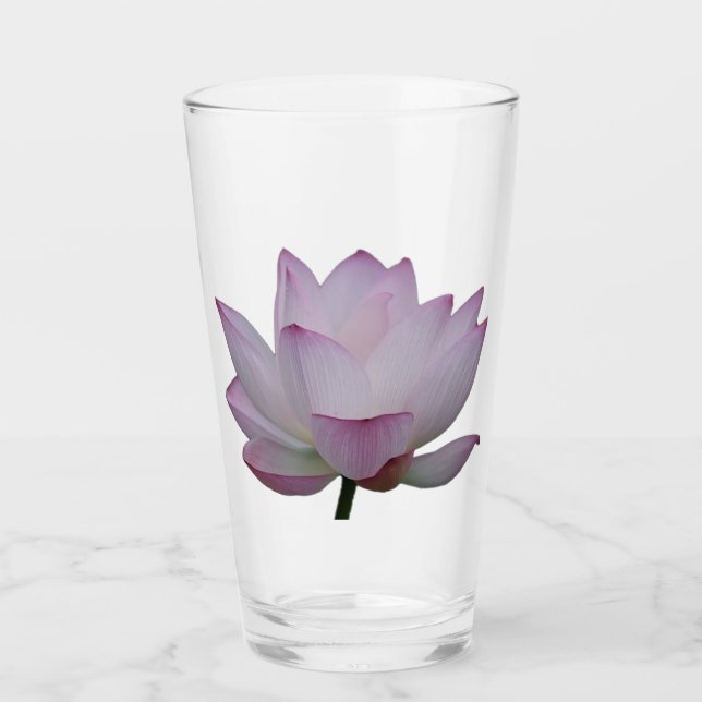 Verre mariage de fleur de lotus rose doux (Devant)