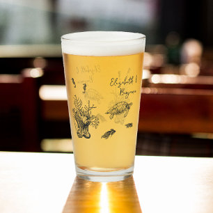 Verre Mariage élégant vintage sous l'eau sur la plage