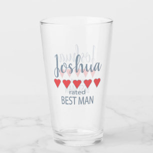 Verre Mariage et mariage 5 Coeur Meilleur homme