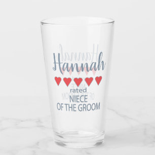 Verre Mariage et mariage fête 5 Coeur nièce de la chambr