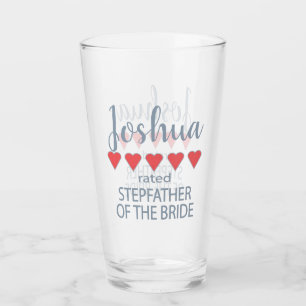 Verre Mariage et mariage fête 5 Coeur Stepfather de la m