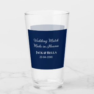 Verre Mariage Match fait au ciel mariage faveurs bleu