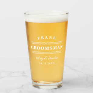 Verre Mariage minimaliste de White Groomsman
