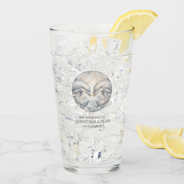 Verre Mariage Modèle dauphin (Dos glace)