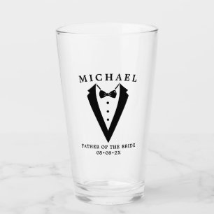 Verre Mariage Tuxedo Père Personnalisé De La Mariée