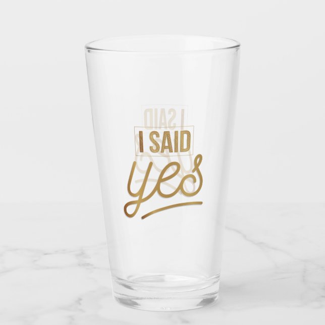 Verre Mariée À Être Cadeau - J'Ai Dit Oui Gold Foil (fau (Devant)