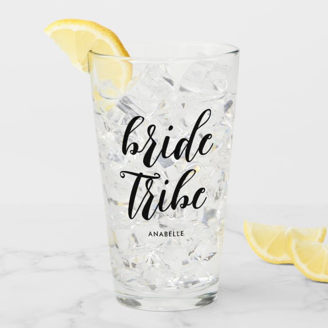 Verre Mariée Tribe moderne minimaliste Bachelorette Part (Devant glace)