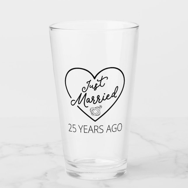 Verre Mariés depuis 25 ans III (Devant)