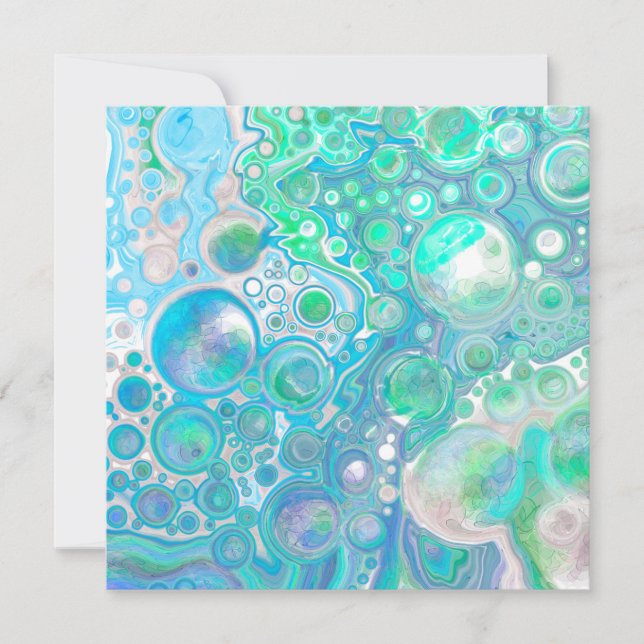 Verre marin personnalisé bleu et vert (Devant)