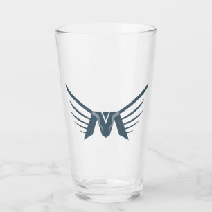 Verre Marque élégante aile lettre M