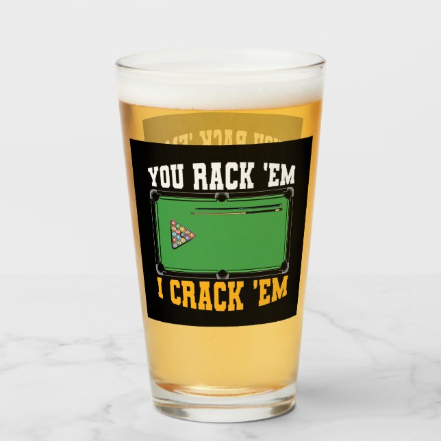 Verre marrant Billiard salle d'art des mots (Devant (rempli))